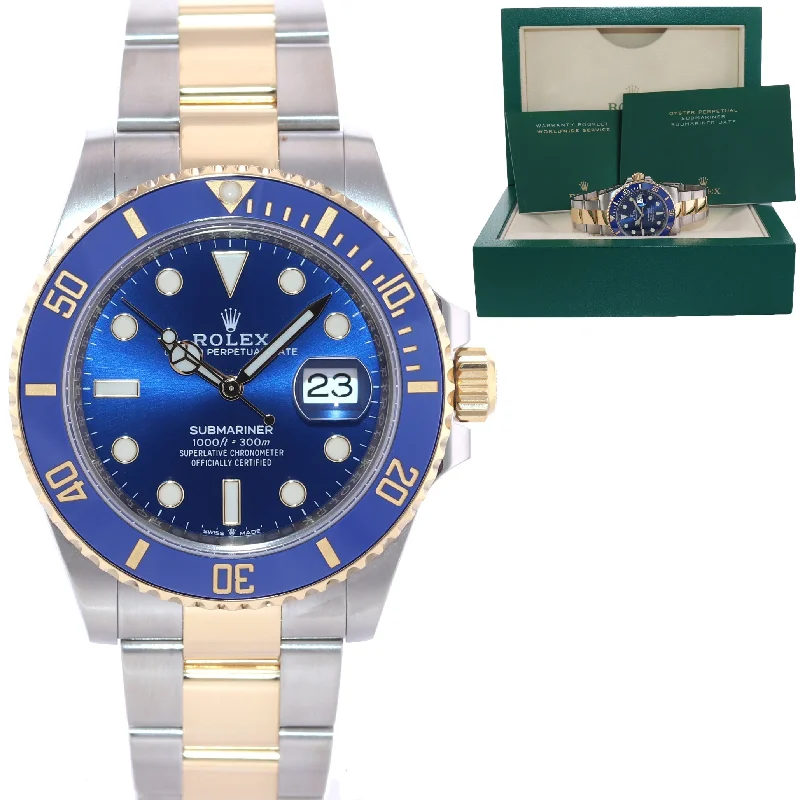 High-End Mechanical Watches-2022 MINT Rolex Submariner 41mm Blue 126613LB Two Tone Gold Steel Watch