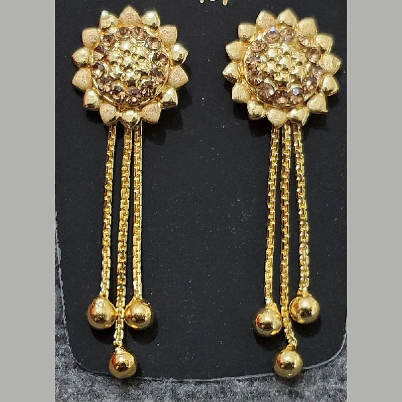 Long Silver Earrings-Martina Jewels Gold Plated Dangler Earrings