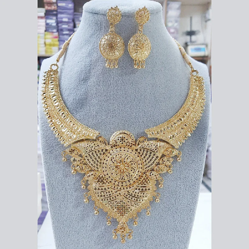 Unique Crystal Necklaces-Martina Jewels Gold Plated Necklace Set