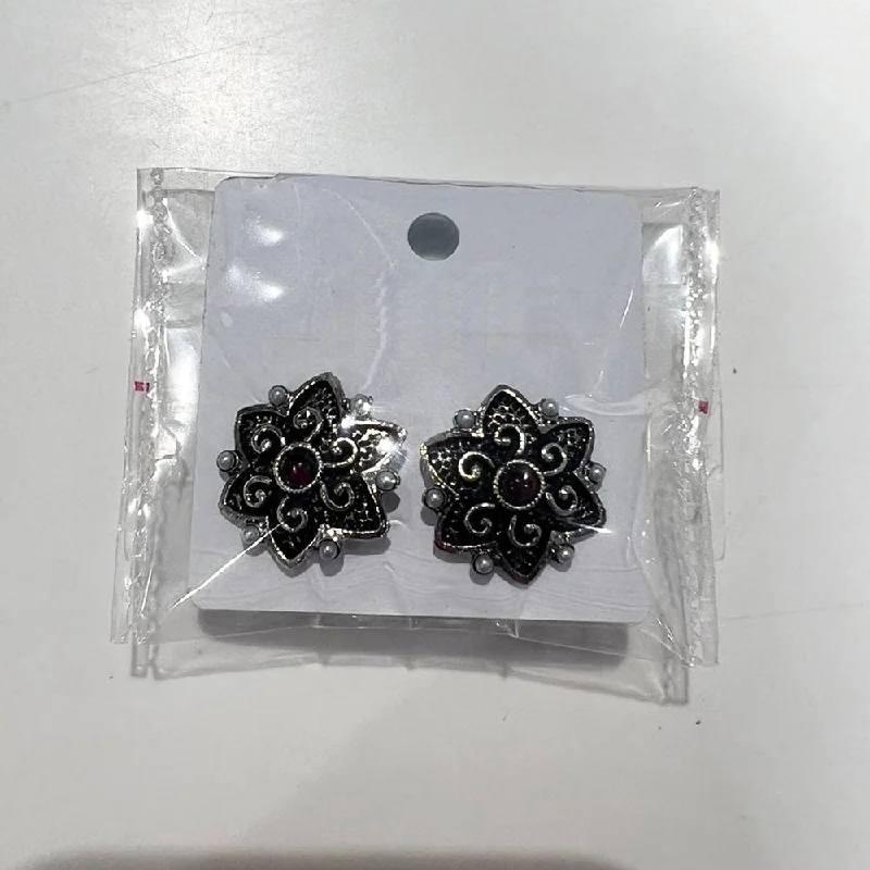 Funky Resin Earrings-Shrisha Oxidised Plated  Stud Earrings