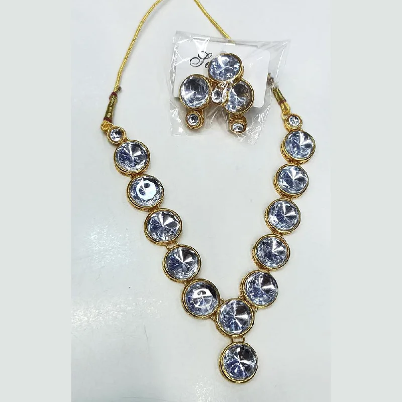 Fine Jewelry Necklaces-Manisha Jewellery Gold Plated Crystal Stone Necklace Set