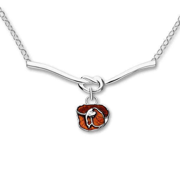 Classic Diamond Pendant Necklaces-Poppy Necklace In Silver