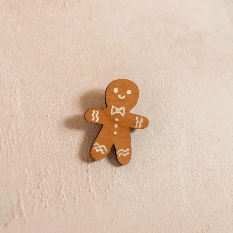 Designer Gemstone Brooch for Women-Gingerbread Man Brooch