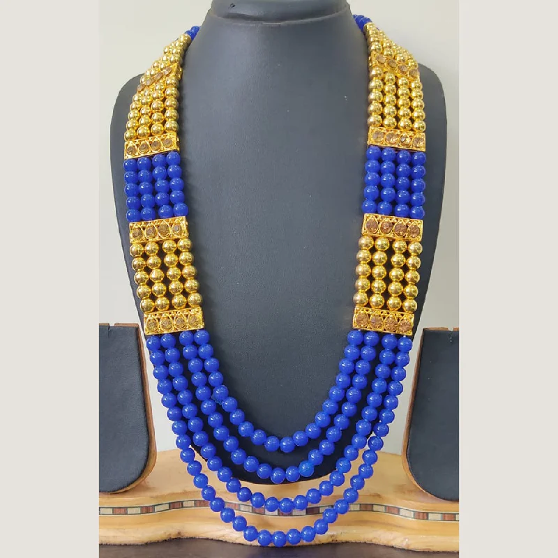 Designer Necklaces for Women-Ravechi Art Gold Plated Pearls Long Necklace