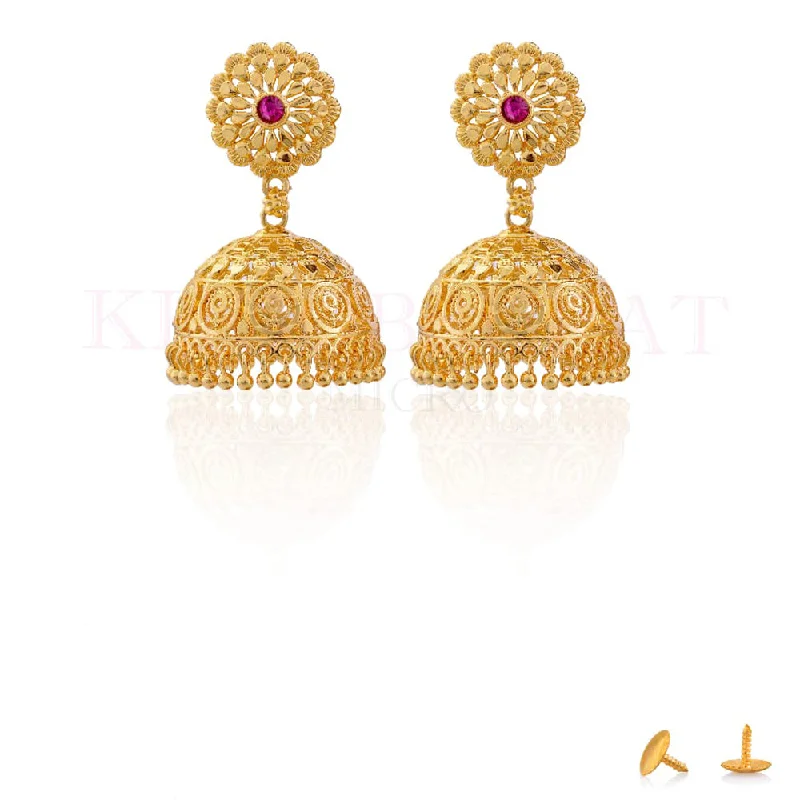 Elegant Crystal Earrings-Dariyalal Sales Gold Plated Austrian Stone Jhumki