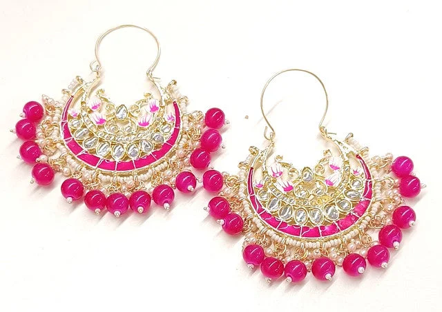 Statement Earrings for Teens-Darshana Jewels Gold Plated Dangler Earrings