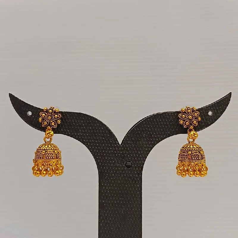 Handcrafted Earrings-Dariyalal Sales Gold Plated Pearl Jhumki Earrings