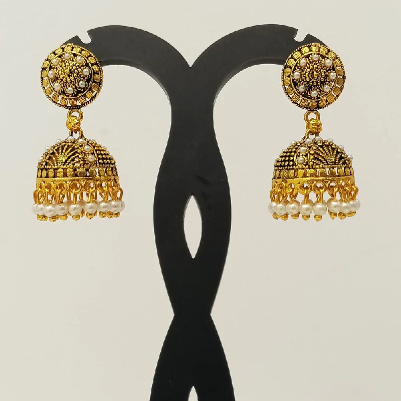 Artisanal Earrings for Sale-Dariyalal Sales Gold Plated Jhumki Earrings