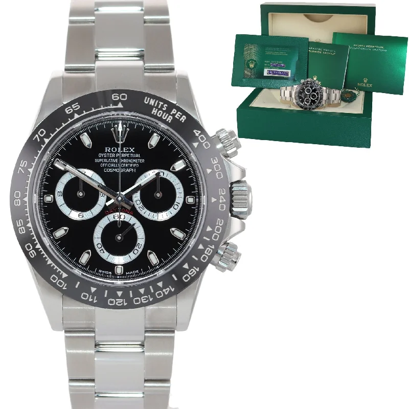 Trendy Digital Watches-2022 NEW PAPERS Rolex Daytona 116500LN Black Ceramic Steel Watch Box