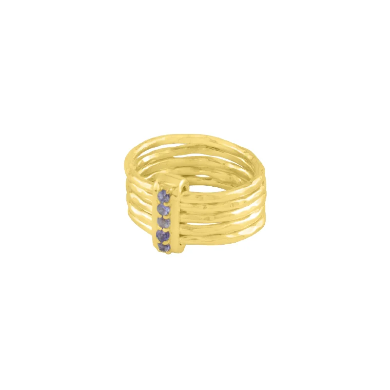 Custom Gold Signet Rings-Stacks and Stones Ring in Gold