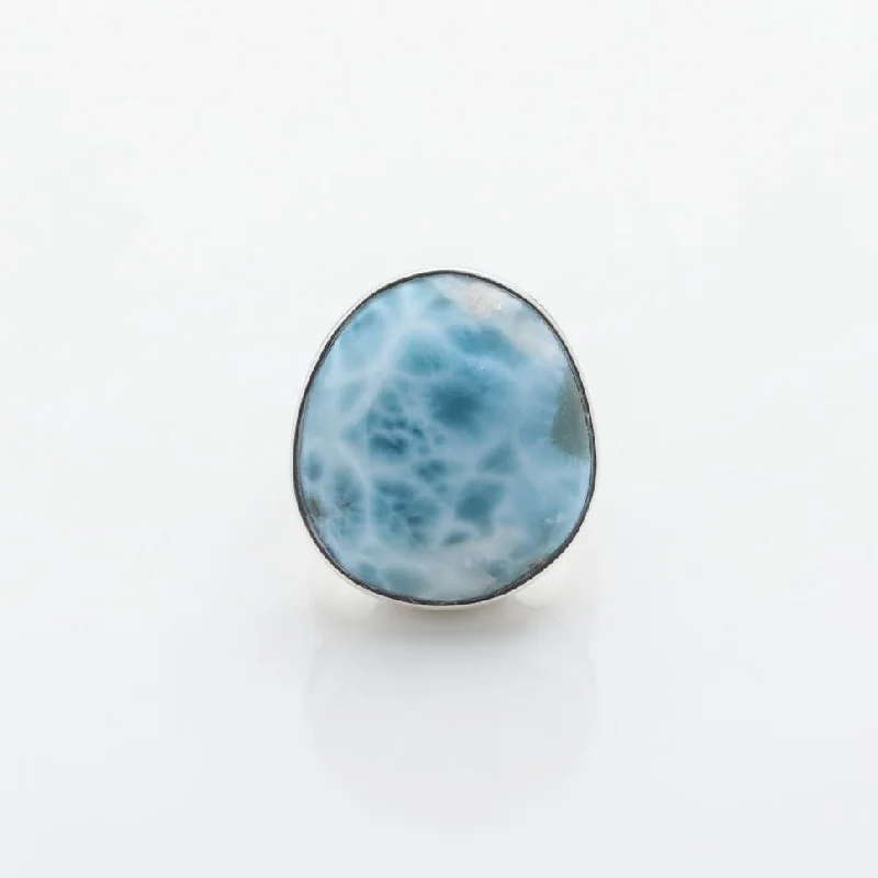 Rose Gold Solitaire Rings-Larimar Ring Vera