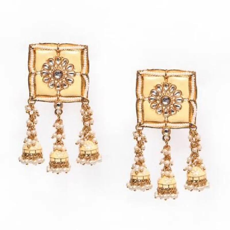 Multi-Layered Earrings-House Of Ree New Stylish Meenakari Blue Jhumki Earring for Womens | Women | Girls ER165