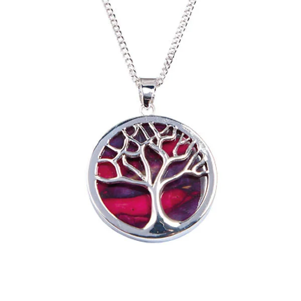 Elegant Layered Gold Necklaces-Heathergems Tree of Life Pendant Necklace In Silver