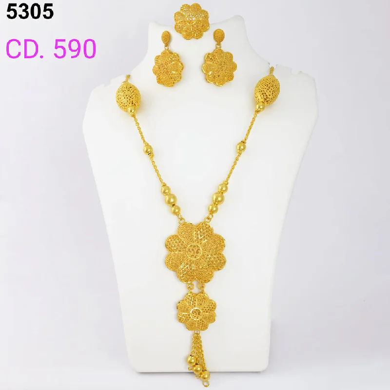 Sparkling Swarovski Necklaces-MR Jewellery Forming Gold Plated Necklace Set