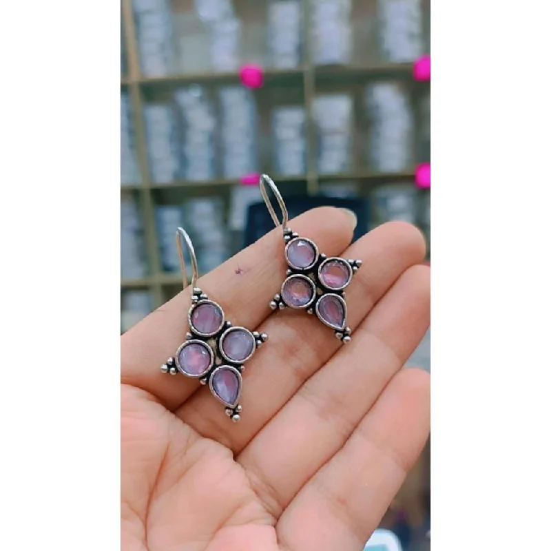 Layered Gold Earrings-Akruti Collection Oxidised Plated Dangler Earrings