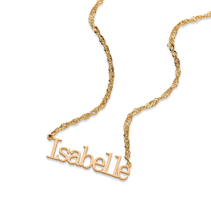 Minimalist Gold Necklaces-Vivola name necklace rosé gold