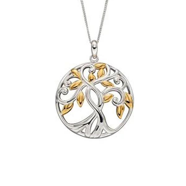 Heart Pendant Necklaces-Majestic Tree of life Necklace in Silver