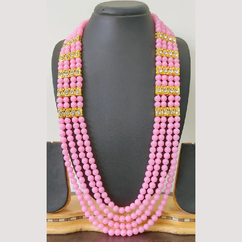 Large Statement Necklaces-Ravechi Art Gold Plated Pearls Long Necklace