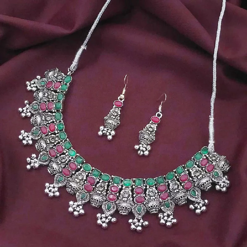 Trendy Gold Necklaces-Akruti Collection Oxidised Plated  Necklace