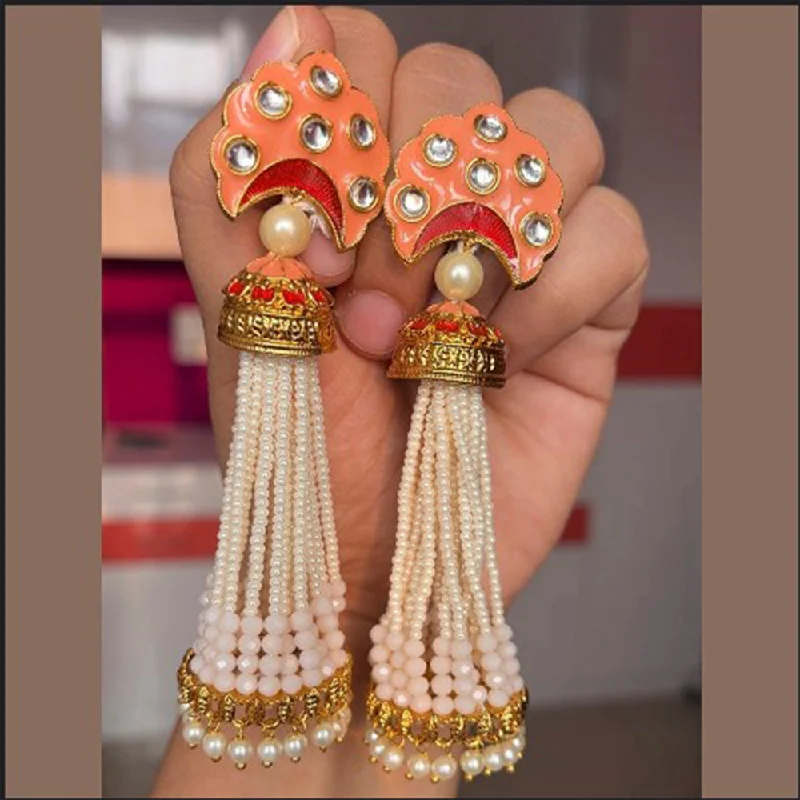 Summer Earrings for Women-Darshana Jewels Gold Plated Jhumki Earrings