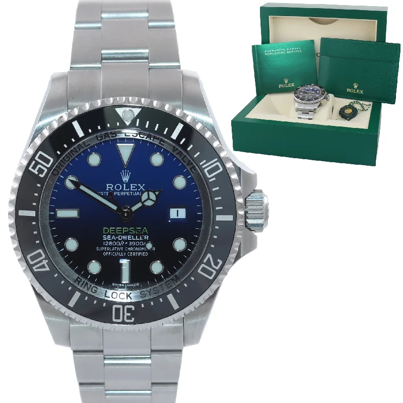 Fashionable Leather Watches for Men-Rolex Sea-Dweller Deepsea James Cameron Blue 116660 44mm Watch Box