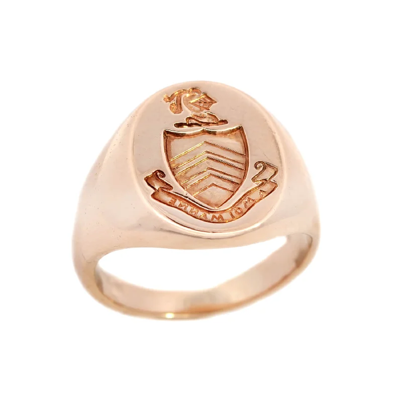 Custom Engagement Rings-TIFFANY & Co Edwardian 14kt Family Crest Signet Ring