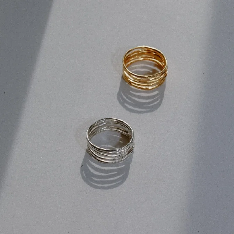 Simple Gold Rings for Women-'Willow' Weaved Ring