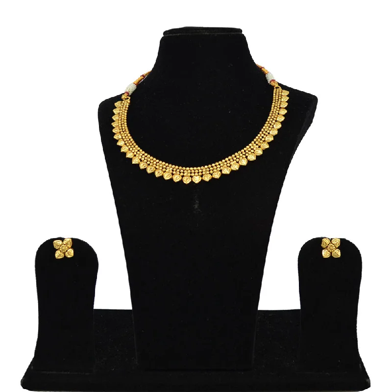 Cute Charm Necklaces-Saloni Fashion Jewellery Gold Plated Necklace Set