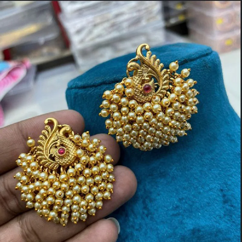 Lightweight Gold Earrings-Darshana Jewels Gold Plated Earrings