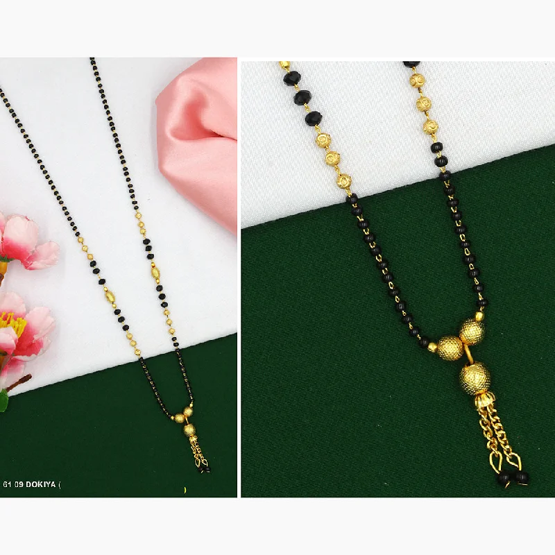 Affordable Necklaces for Women-Mahavir Dye Gold Dokiya Necklace