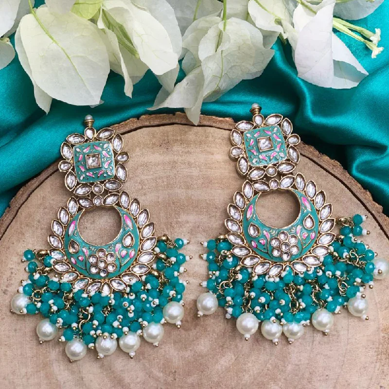 Chic Dangle Earrings-Deep Enterprises Meenakari Dangler Earrings