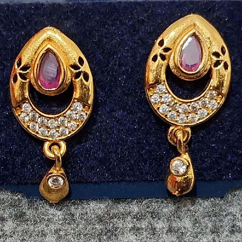 Statement Earrings for Teens-Martina Jewels Gold Plated Austrian Stone Dangler Earrings