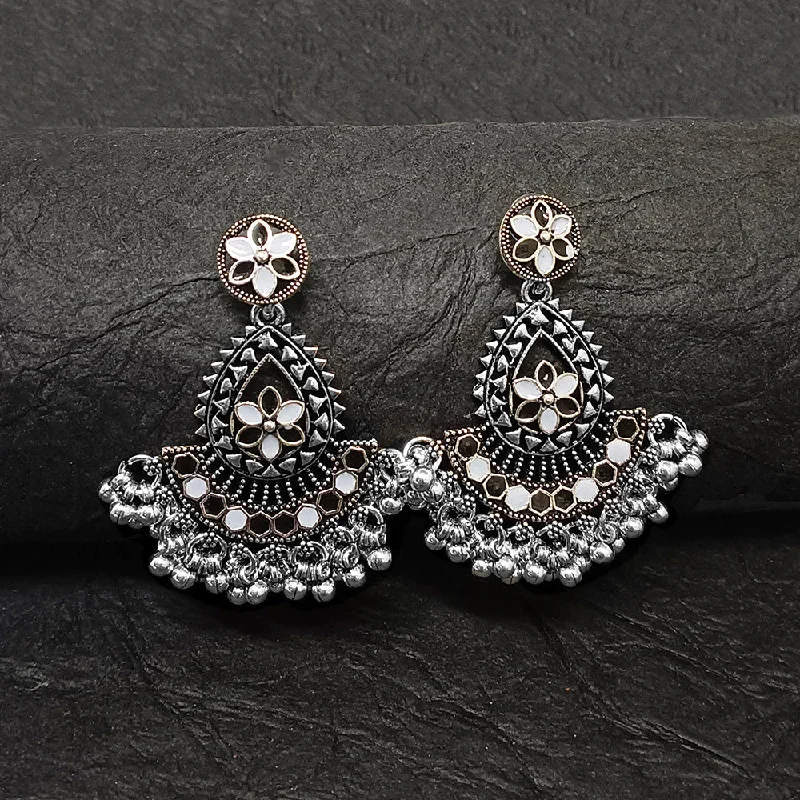 Custom Gemstone Earrings-Darshana Jewels Oxidised Plated Dangler Earrings