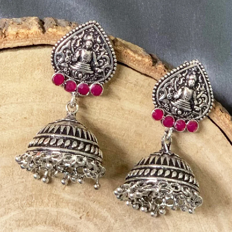 Minimalist Earrings for Everyday-Deep Enterprises Oxidised Plated Jhumki Earrings (Assorted Colors)