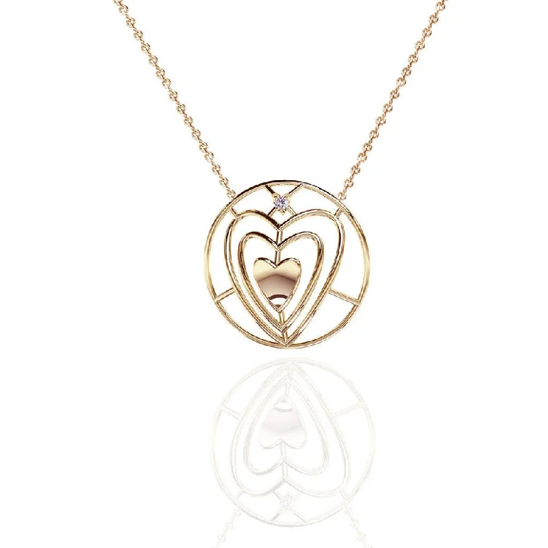 Designer Necklaces for Women-Everlasting Love Sweetheart Necklace with Sapphire