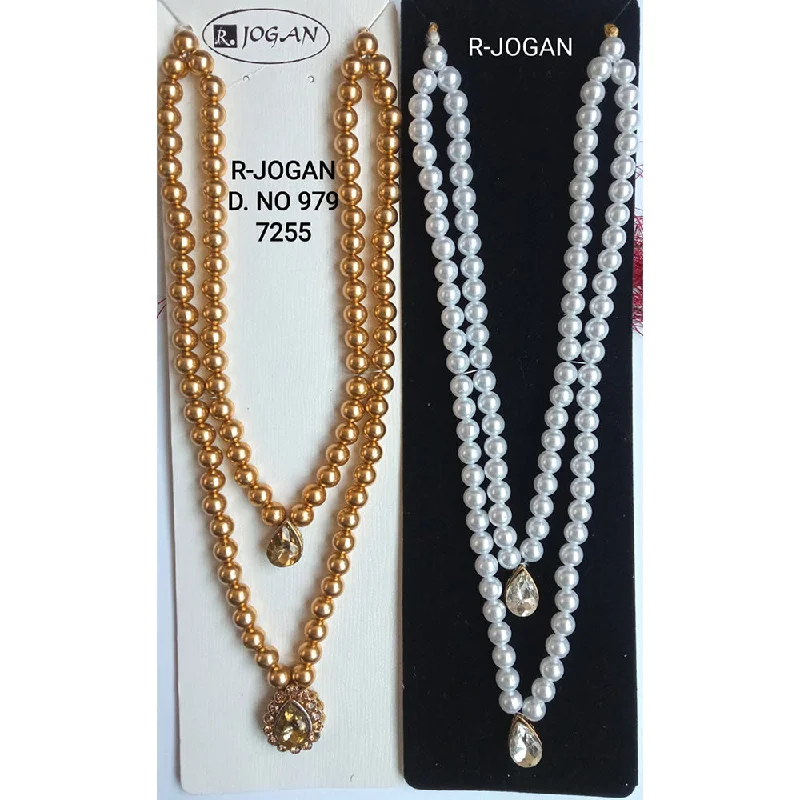 Elegant Black Necklaces-R Jogan Assorted Design Long Necklace