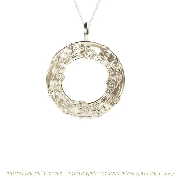 Classic Gold Necklaces-Edinburgh Waves Necklace in Silver